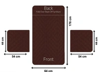 Kuber Industries Reversible 2 +1 Seater Polyester Sofa Cover for Living Room, Brown & Ivory - 2 Seater, Brown & Ivory, Polyster, Elastic/ Strechable, Multipack 1